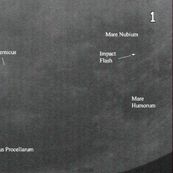 An image of a meteoroid hitting the Moon on May 2nd. Image credit: NASA Image of a meteoroid hitting the moon. Image credit: NASA