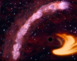 The X-ray emissions from a black hole swallowing a star can be observed as light echoes (MPE/ESA)