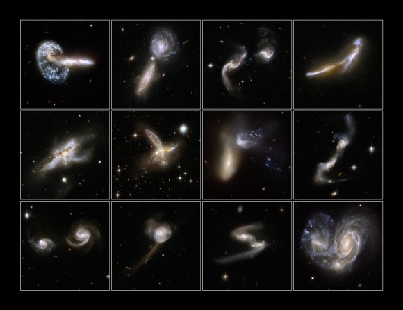 Hubble colliding-galaxies-montage. Image credit: NASA/ ESA/ STScI/AURA
