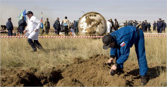 The Soyuz landing site (Shamil Zhumatov)