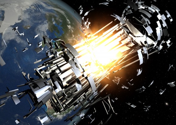 upperstage_explosion_h1 An upper stage of a spacecraft exploding. Image Credit: ESA