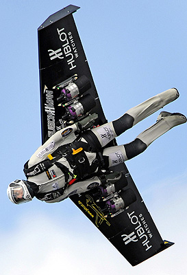 Yves Rossy Dives. Image Credit: AFP, Fabrice Coffrini