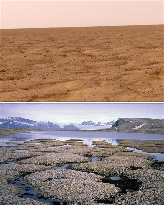 permafrost_mars-earth. Image credit: NASA Earth Observatory
