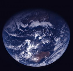 Earth, seen from Rosetta. Image credit: ESA