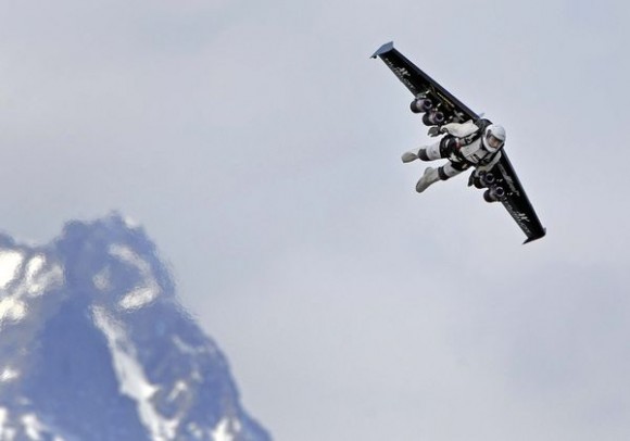 Yves Rossy. Image credit: AFP, Fabrice Coffrini