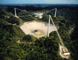 The Arecibo radio telescope in Puerto Rico (eVLBI)