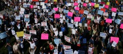 Protesting over job losses (Canaveral Port Authority)