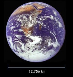 Diameter of the Earth. Image credit: NASA Diameter of the Earth. Image credit: NASA