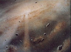 Artist\'s impression of planetary formation. Image credit: NASA