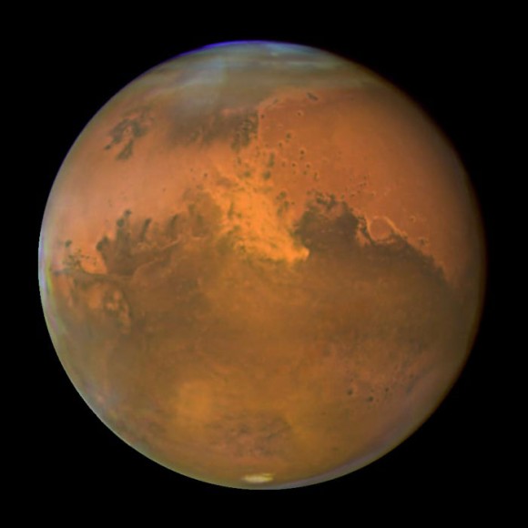 Hubble view of Mars. Image credit: Hubble
