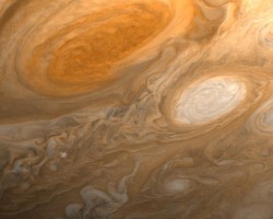 Jupiter\'s Red Spot, seen by Voyager 1. Image credit: NASA/JPL