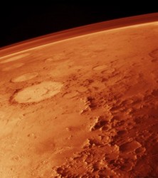 Atmosphere on Mars, seen from space. Image credit: NASA/JPL