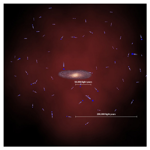 milky-way-slims-up. Image credit: Sloan Digital Sky Survey The Milky Way and its dark matter halo. Image credit: Sload Digital Sky Survey