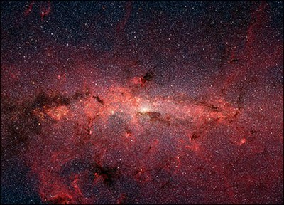 spitzer-milky-way. Image credit: Spitzer space telescope The center of the Milky Way in infrared. Image credit: Spitzer space telescope