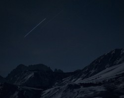 Two classified satellite trails (Trevor Paglen)
