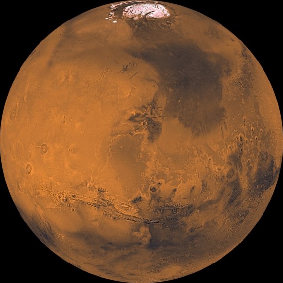Entire image of Mars from Viking Orbiter. Image credit: NASA/JPL