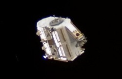 The Easy Ammonia Servicer (EAS) photographed on July 23rd, 2007, by ISS astronauts. Now this would put a huge dent in your windshield (NASA)