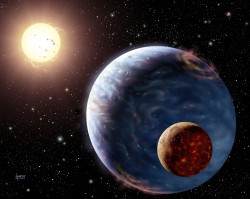 Artist impression of an extrasolar planet (STFC) Artist impression of an extrasolar planet (STFC)