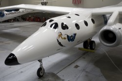 Eve in the hangar (Virgin Galactic)