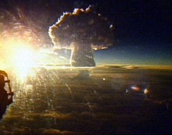 The Soviet 50-megaton Tsar Bomba, the largest weapon ever detonated (1961)