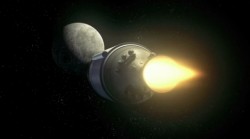 The second stage fires and our six explorers head to the Moon (&copy; nWave)