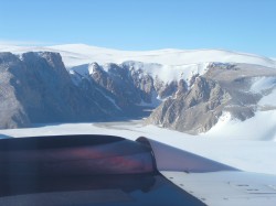 Aerial view near McFadden\'s field camp in the Miller Range. Photo credit: M. Keiding, 2007 Aerial view near McFadden\'s field camp in the Miller Range. Photo credit: M. Keiding, 2007