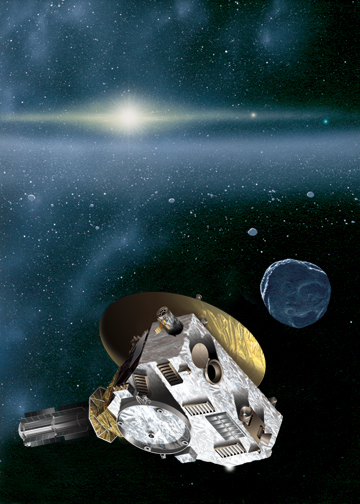 Artist rendition of New Horizons in the Kuiper Belt. Credit: Johns Hopkins University Applied Physics Laboratory/Southwest Research Institute (JHUAPL/SwRI) Artist rendition of New Horizons in the Kuiper Belt. Credit: Johns Hopkins University Applied Physics Laboratory/Southwest Research Institute (JHUAPL/SwRI)