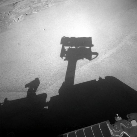 Opportunity self shadow portrait.  Credit:  NASA/JPL/Cornell 