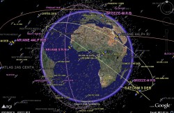playing around with the orbital trajectory option (Google/Analytical Graphics)
