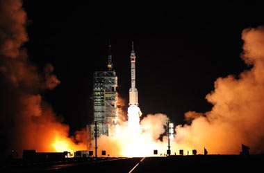 Shenzhou-7 launch. Credit: Xinhuanet Shenzhou-7 launch. Credit: Xinhuanet