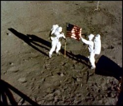 Flag on the Moon. Image credit: NASA