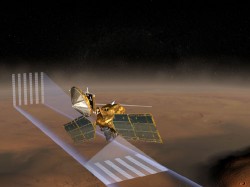 The Mars Reconnaissance Orbiter using its Mars Climate Sounder instrument. Credit: JPL The Mars Reconnaissance Orbiter using its Mars Climate Sounder instrument. Credit: JPL