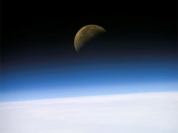 Quarter Moon, captured by NASA astronauts. Image credit: NASA Quarter Moon, captured by NASA astronauts. Image credit: NASA