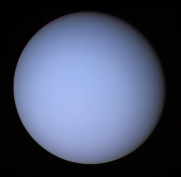 Uranus, seen by Voyager 2. Image credit: NASA/JPL Uranus, seen by Voyager 2. Image credit: NASA/JPL