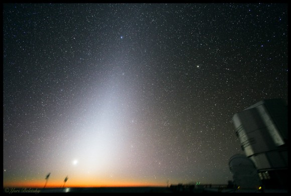 zodiacal light can be seen in the sky before sunrise or after sunset. Credit: Yuri Beletsky/ESO Paranal Zodiacal light can be seen in the sky before sunrise or after sunset. Credit: Yuri Beletsky/ESO Paranal