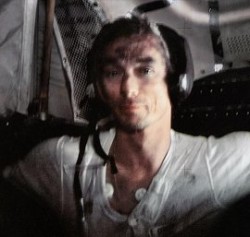 Apollo astronaut Gene Cernan covered with moon dust (NASA)
