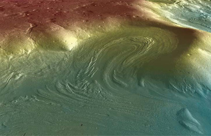 Possible underground glaciers on Mars. Credit: NASA Possible underground glaciers on Mars. Credit: NASA