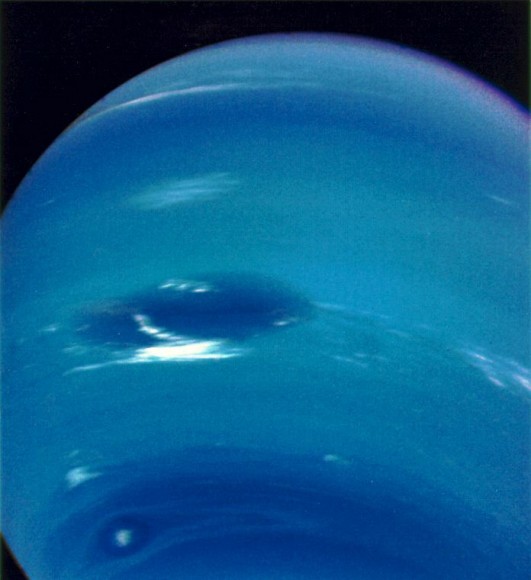 Neptune and its Great Dark Spot. Image credit: NASA/JPL Neptune and its Great Dark Spot. Image credit: NASA/JPL