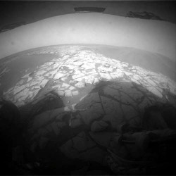 Recent view from Opportunity's hazard camera. Credit: NASA/JPL/Cornell Recent view from Opportunity's hazard camera. Credit: NASA/JPL/Cornell
