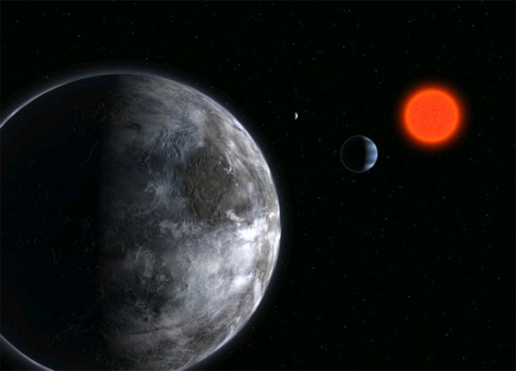 Artist illustration of a super Earth around Gliese 581 Artist illustration of a super Earth around Gliese 581