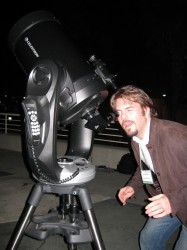 Ian O'Neill peers at the Moon. Ian O'Neill peers at the Moon.