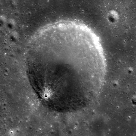 Lunar crater from the TMC. Credit: ISRO Lunar crater from the TMC. Credit: ISRO