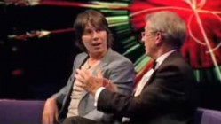 You did NOT just say that! Brian Cox's expression says it all... (still from the BBC's Newsnight program)