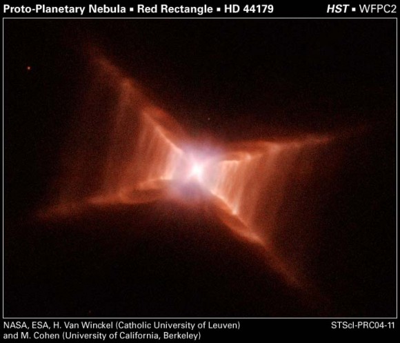 HST image of the Red Rectangle. Photo: Van Winckel, M. Cohen, H. Bond, T. Gull, ESA, NASA