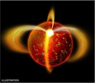 Artist concept of ancient pulsar J0108. Illustration: CXC/M. Weiss Artist concept of ancient pulsar J0108. Illustration: CXC/M. Weiss