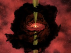 Artist's impression of a protostar. Artist's impression of a protostar.