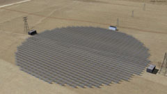 A rectenna on Earth collects microwaved energy from space solar collectors. Image courtesy Mafic Studios. A rectenna on Earth collects microwaved energy from space solar collectors. Image courtesy Mafic Studios.