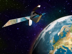 An Iridium satellite in orbit (Iridium)