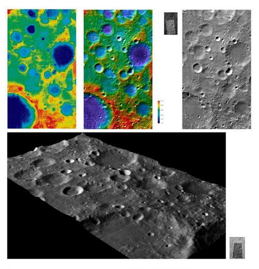A 3D image of lunar terrain. Credit: China's Chang'e-1 lunar orbiter. A 3D image of lunar terrain. Credit: China's Chang'e-1 lunar orbiter.
