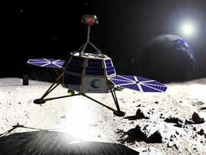 Artist concept of the Odyssey Moon lander. Credit: Odyssey Moon Artist concept of the Odyssey Moon lander. Credit: Odyssey Moon